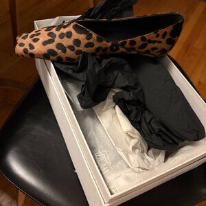 Toteme Calf Hair Flat Leopard Print